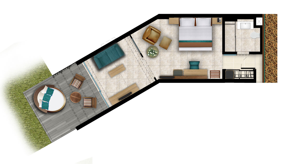 Family Suite Garden View (with Patio)